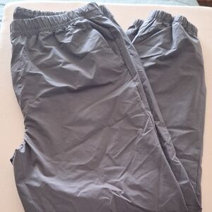 Gray Elastic Waist Pants